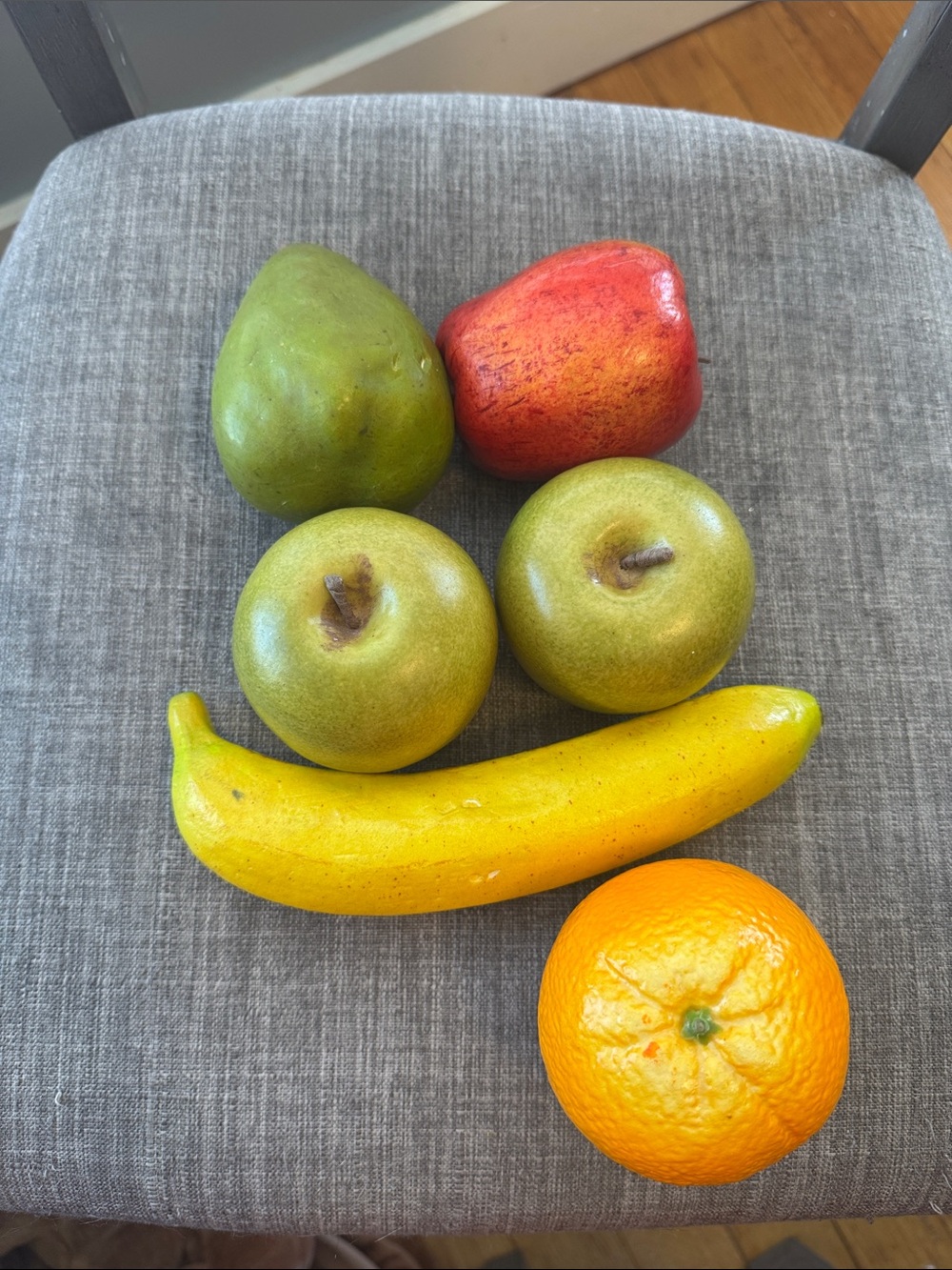 Fake Faux Banana Apple Pear Orange Fruit Bowl